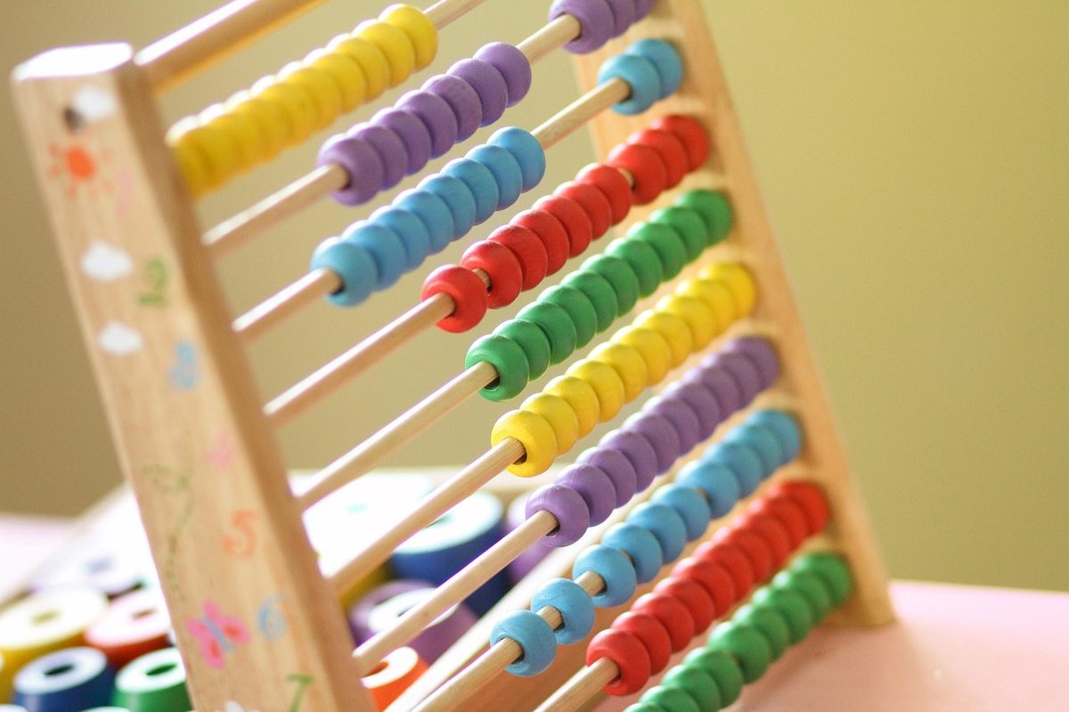 Boulier de classe utilisé pour manipuler et représenter les nombres